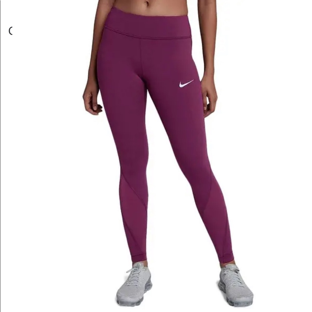 NIKE RUNNING DRI-FIT MESH PURPLE LEGGINGS